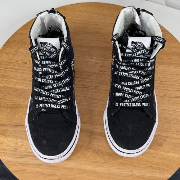 Vans x Discovery Channel Protect Tigers SK8 High Canvas Sneakers Black Kids 1 - Picture 4 of 14